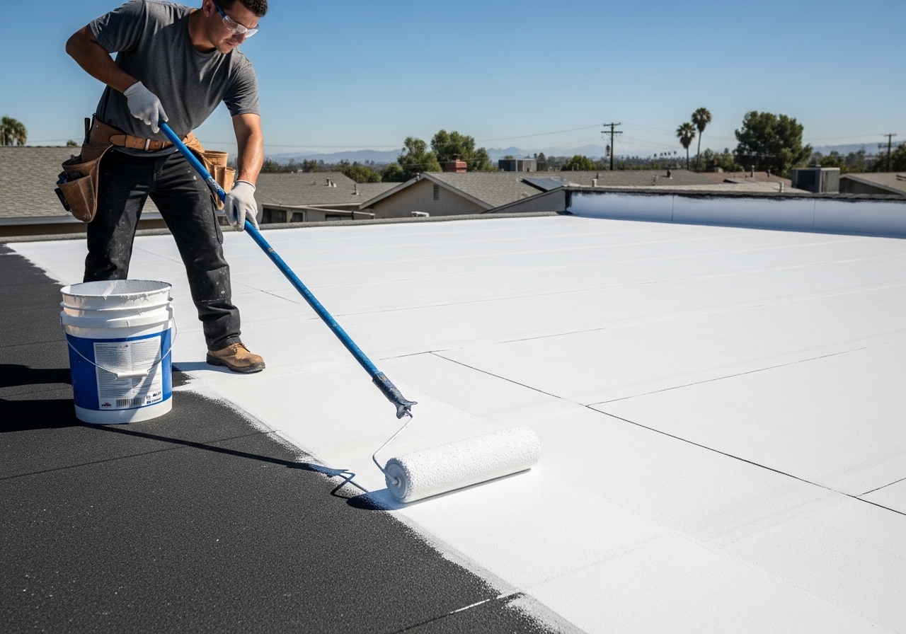 Roof coating systems