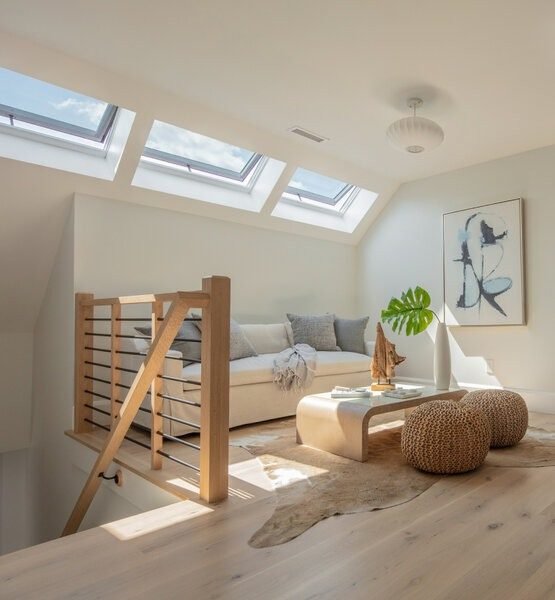 Fresh air skylights over a bedroom landing