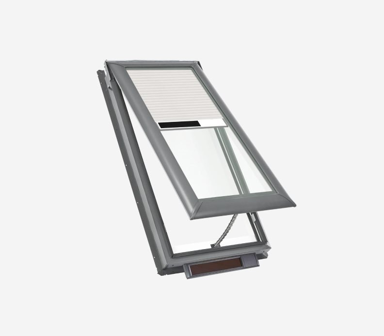 Solar powered fresh air skylight