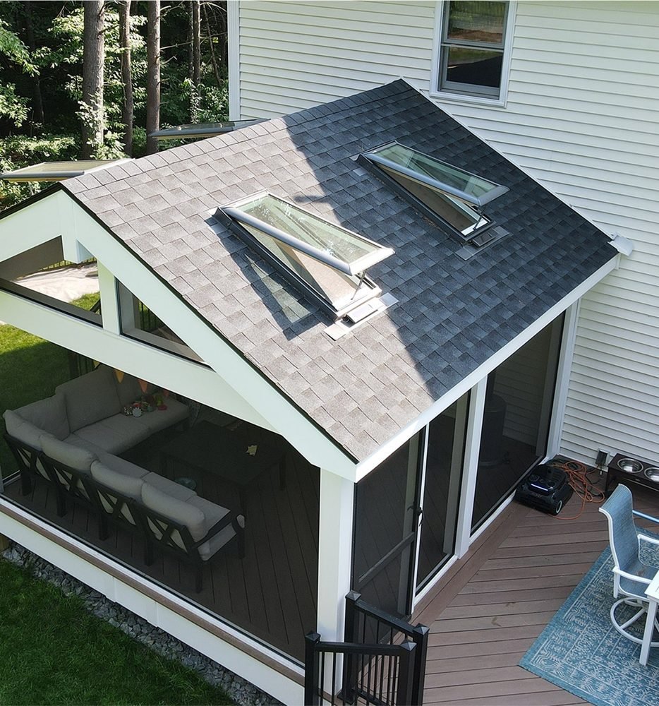 New skylights installed with a new roof